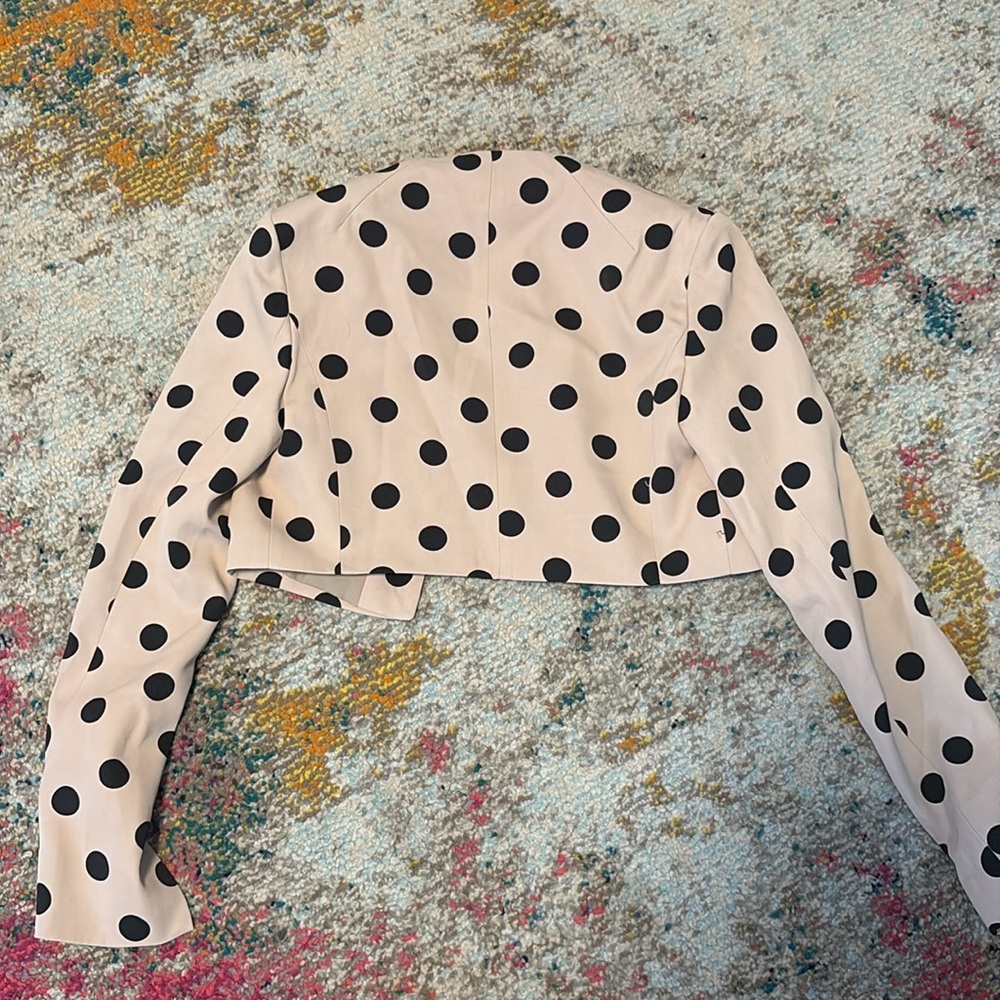 Karen Millen Polka Dot Cropped Jacket - Picture 8 of 8
